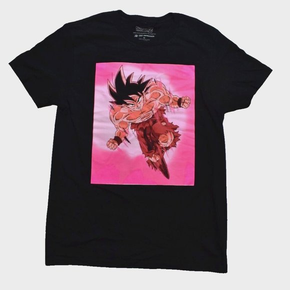 Dragon Ball Z Mens Goku 9000 Anime Black Tee Shirt New Medium - Picture 1 of 3
